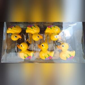 New Duck Shower Hooks with Floral Accents